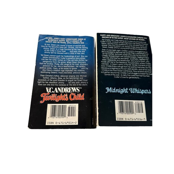 Set of 2 V.C. Andrew’s Cutler Series books #3&4 1992 paperbacks Used - Picture 2 of 7